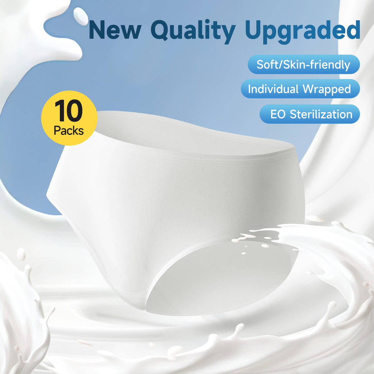 Underwear for Women, High Waisted Ladies Panties for Maternity Postpartum,10/20 Pack White Briefs