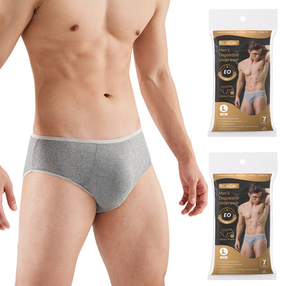 7/14 Pack Grey Mens Underwear, Breathable Briefs Portable for Travel-Ready Gym Essentials