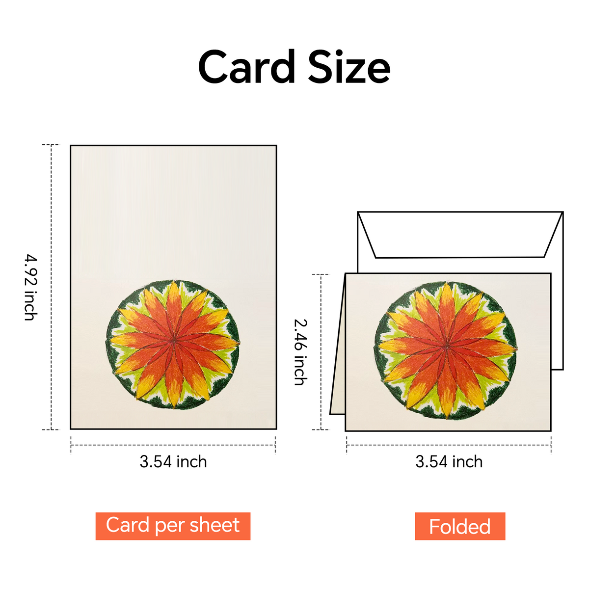 10 pcs Handwritten greeting cards created by students Folded Cardstock Christmas, New Year Greeting Cards, And Other Holiday Greeting Cards All Occasion