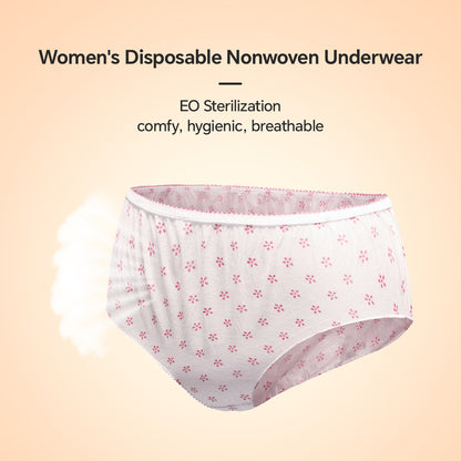 20 /10 Packs Women's Disposable Underwear Nonwoven Ladies Briefs Panties for Hotel Spa Hospital Stays Travel