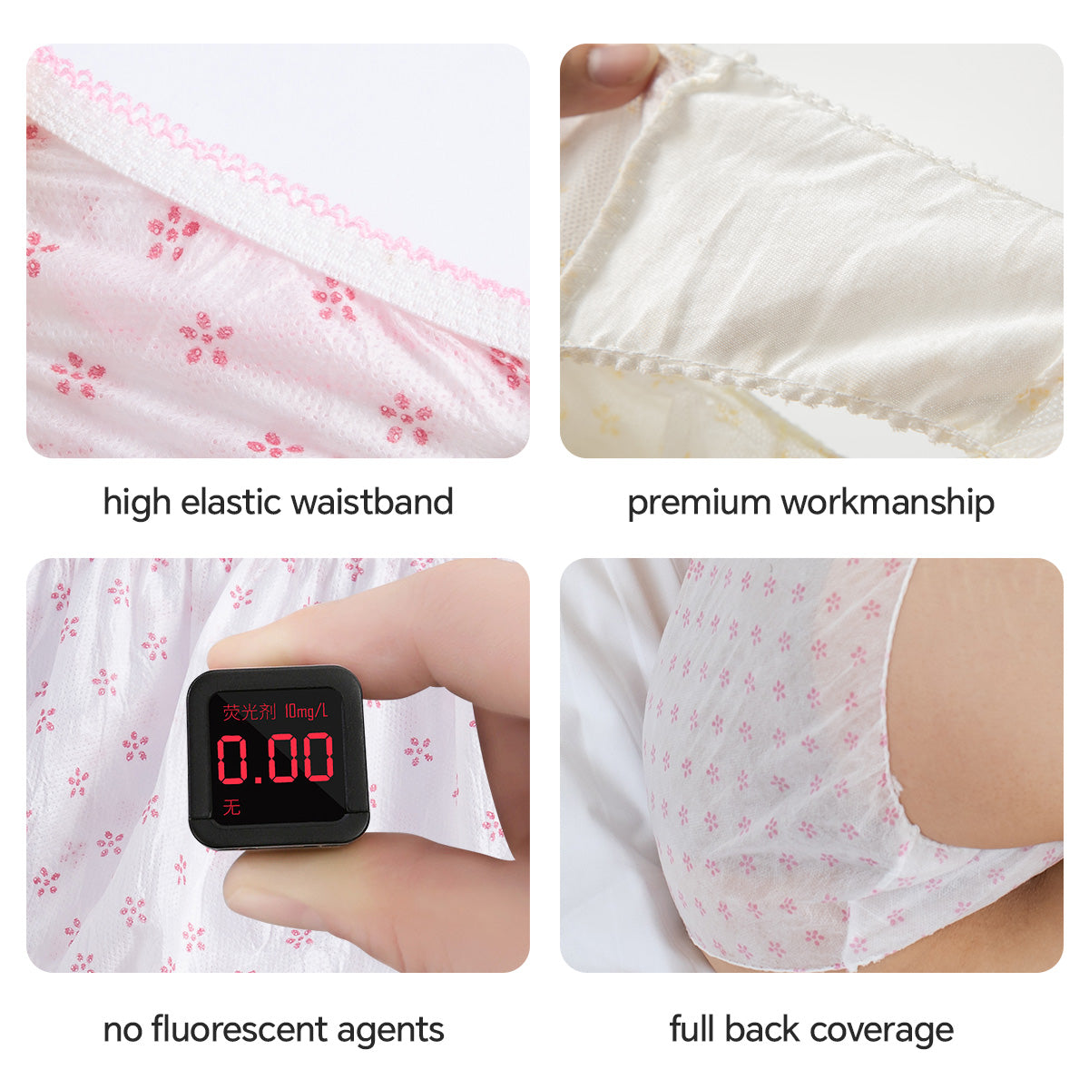 20 /10 Packs Women's Disposable Underwear Nonwoven Ladies Briefs Panties for Hotel Spa Hospital Stays Travel