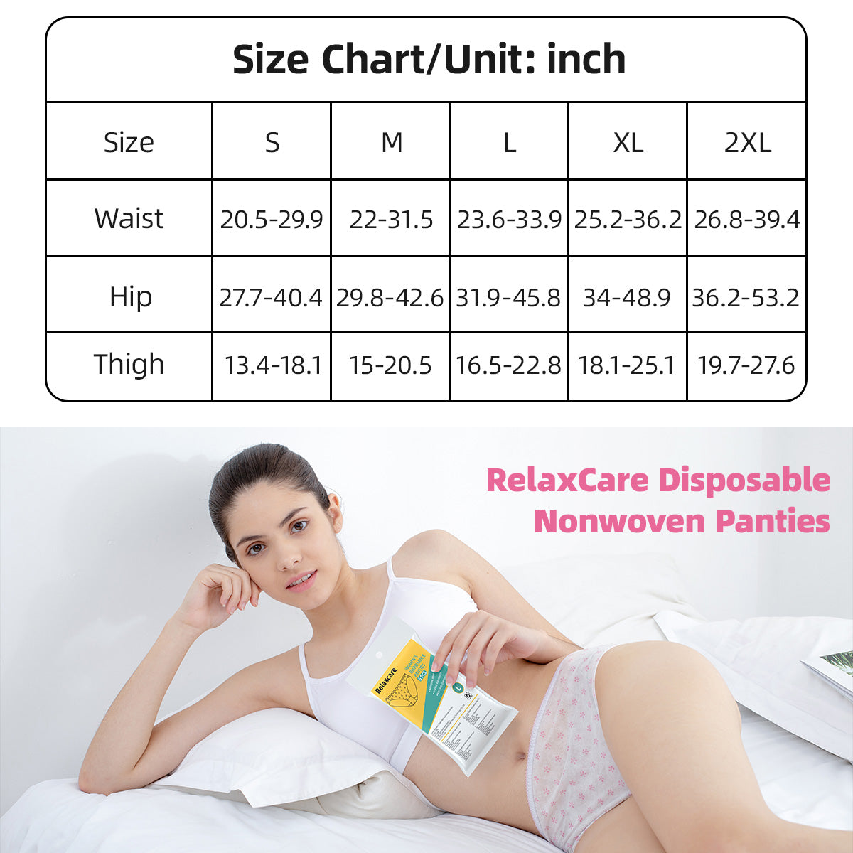 20 /10 Packs Women's Disposable Underwear Nonwoven Ladies Briefs Panties for Hotel Spa Hospital Stays Travel