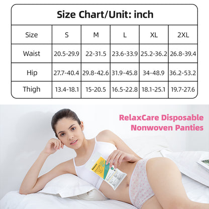 20 /10 Packs Women's Disposable Underwear Nonwoven Ladies Briefs Panties for Hotel Spa Hospital Stays Travel