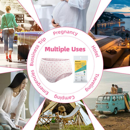 20 /10 Packs Women's Disposable Underwear Nonwoven Ladies Briefs Panties for Hotel Spa Hospital Stays Travel
