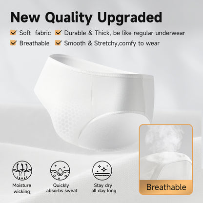 7/14 Pack White Mens Underwear, Breathable Briefs Portable for Travel-Ready Gym Essentials
