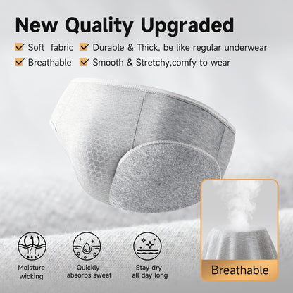 7/14 Pack Grey Mens Underwear, Breathable Briefs Portable for Travel-Ready Gym Essentials