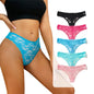 Lace Thongs for Women, 5 Pack Sexy Bikini briefs, Low Cut, Soft & Seamless Underwear for Daily Wear/Dating