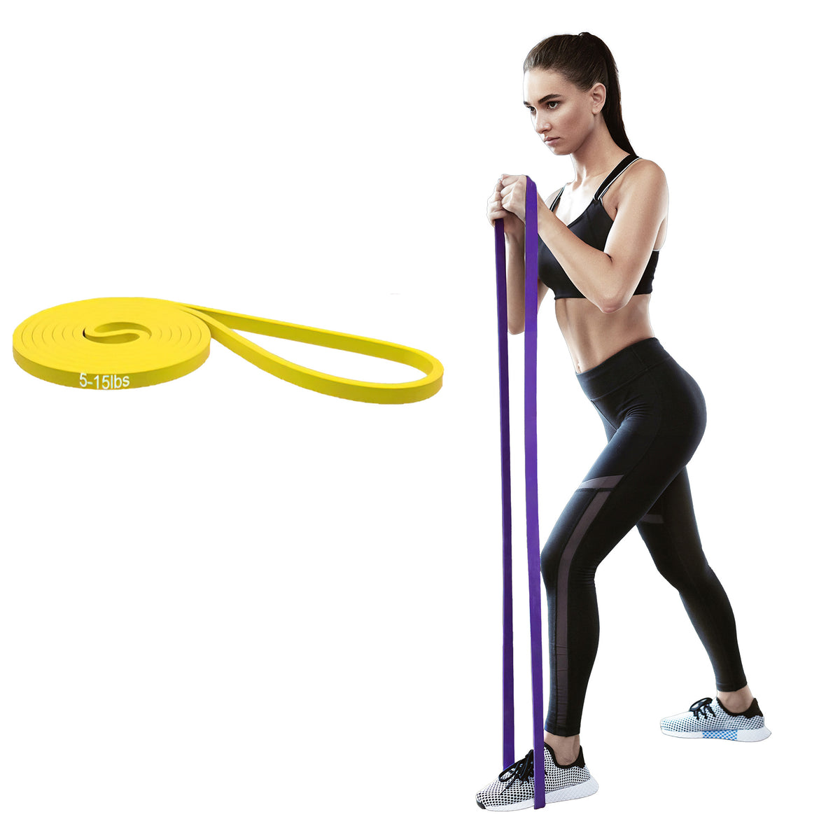 Resistance Bands for WorkOut: 4-Levels Exercise Bands Set - Pull Up Assistance Elastic Silicone - Physical Therapy/Stretching/Training - Home Gym for Women/Men