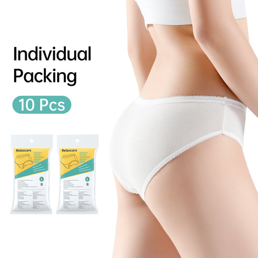 10&20 Packs Underwear for Women  Pure Cotton Breathable Ladies Panties Briefs Travel/Emergerncy,