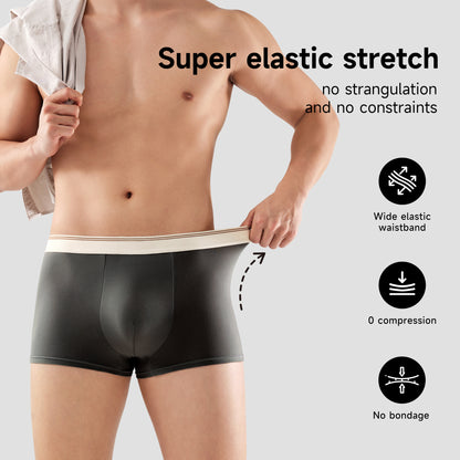 4-Pack Mens Underwear Boxer Briefs Washed Mid Rise Minimalist Shorts Portable Travel Hotel Emergency Underpants