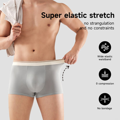 Mens Underwear Boxer Briefs 4-Pack  Washed Mid Rise Travel Hotel Emergency Underpants
