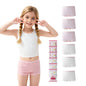 6 Packs Girls 100% Cotton Underwear  Kids Breathable Panties for Travel School Outdoor Sports
