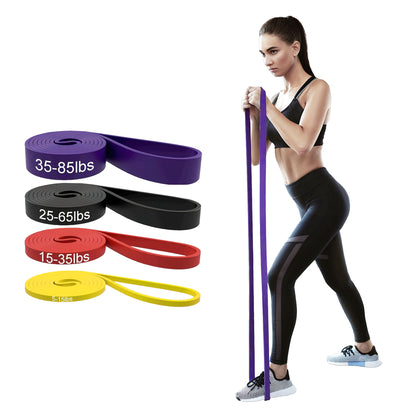 Resistance Bands for WorkOut: 4-Levels Exercise Bands Set - Pull Up Assistance Elastic Silicone - Physical Therapy/Stretching/Training - Home Gym for Women/Men