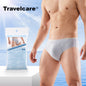 5 Packs Mens Cotton Minimalist Underwear Panties Portable Briefs for Travel Fitness Hotel Spa Hospital Mid Waist