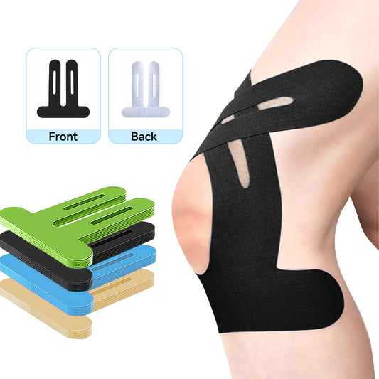 Kinesiology Tape for Knees, 8pcs Pre Cut Pain Relief,Support Muscles and Joints, Waterproof & Breathable Knee Support Tape, Athletic Sport Tape Hypoallergenic Latex-Free