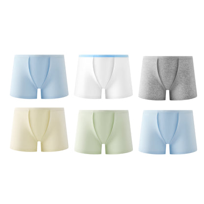 6 Packs Boys 100% Cotton Boxer Briefs Toddler Kids Sterilized Disposable Underwears for Travel School Outdoor Sports  Individually Wrapped Multipack Gift box