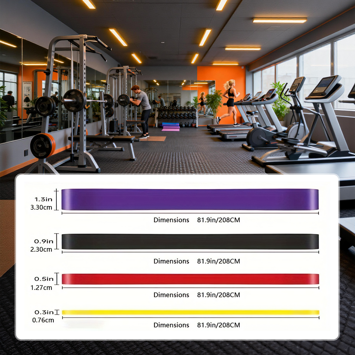 Resistance Bands for WorkOut: 4-Levels Exercise Bands Set - Pull Up Assistance Elastic Silicone - Physical Therapy/Stretching/Training - Home Gym for Women/Men