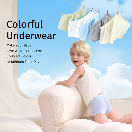 6 Packs Boys 100% Cotton Boxer Briefs Toddler Kids Sterilized Disposable Underwears for Travel School Outdoor Sports  Individually Wrapped Multipack Gift box