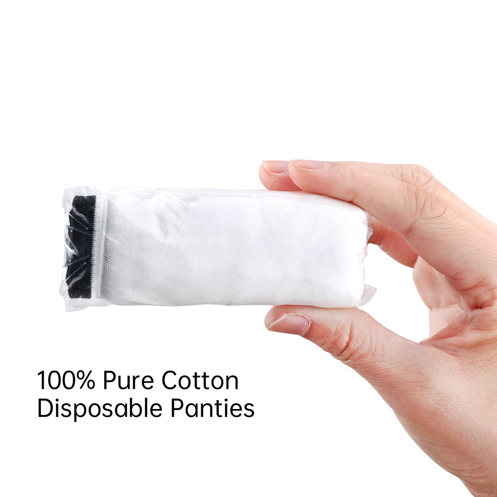 5 Packs Mens Cotton Minimalist Underwear Panties Portable Briefs for Travel Fitness Hotel Spa Hospital Mid Waist