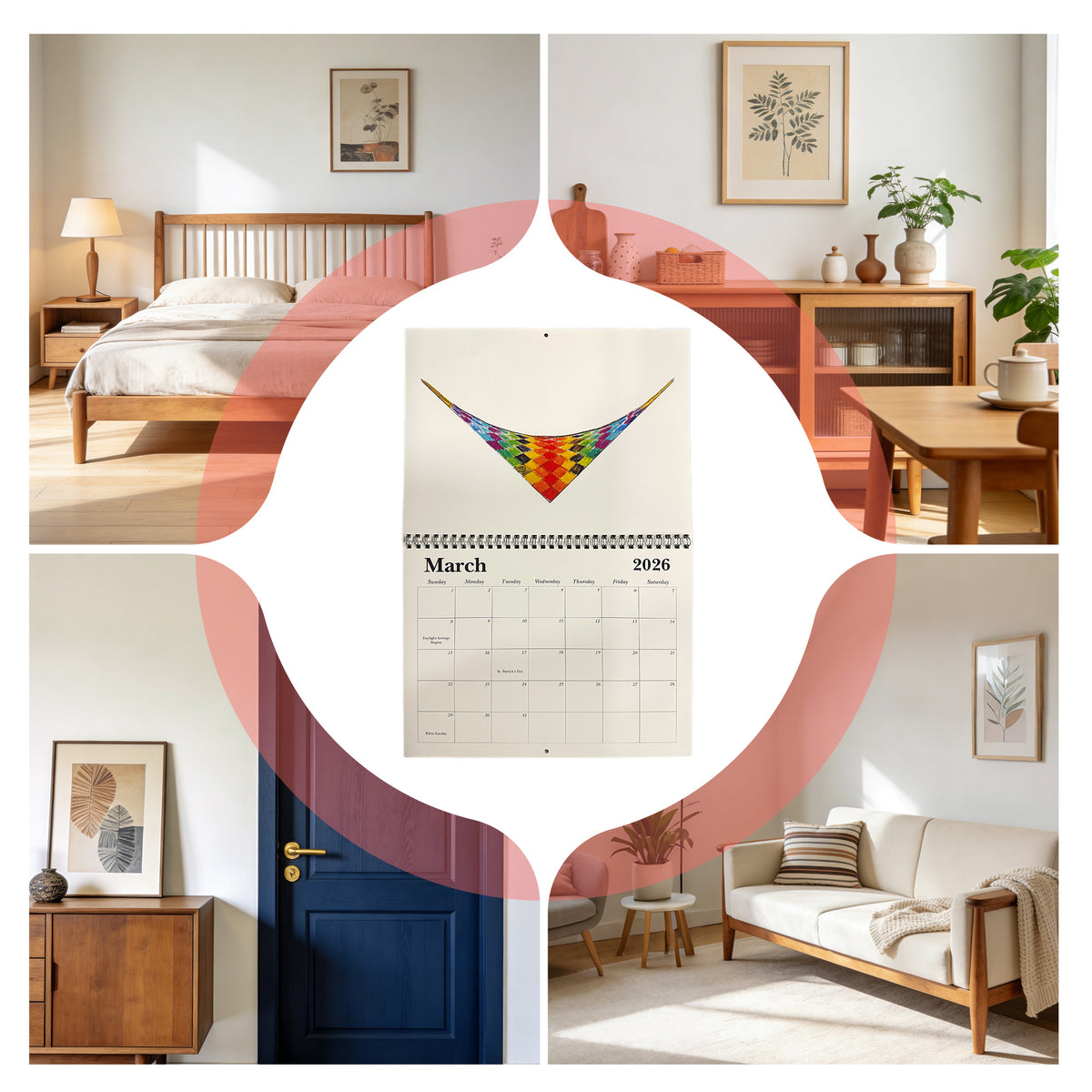 2026 Wall Calendar, Children's Hand-Drawn Art Calendar