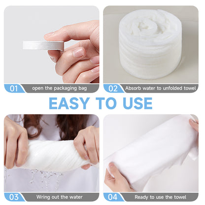 6 Packs Compressed Towels Thicker Style Magic Disposable Face Compressed Towel, Portable Washcloth Reusable for Travel Home, Outdoor Sports, Beauty Salon
