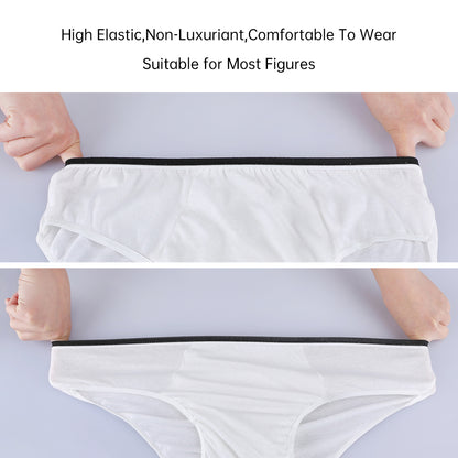 5 Packs Mens Cotton Minimalist Underwear Panties Portable Briefs for Travel Fitness Hotel Spa Hospital Mid Waist