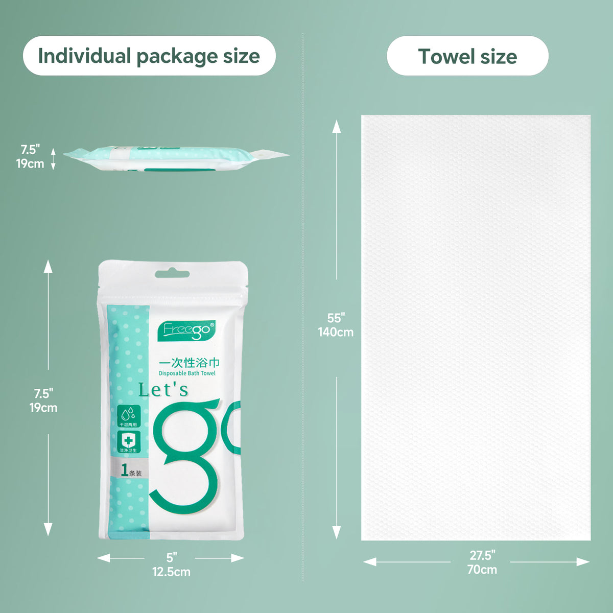 Disposable Bath Towels Large Portable Washcloth Thicken Bath Towels for Travel Spa Hotel Business 55''X27.5''