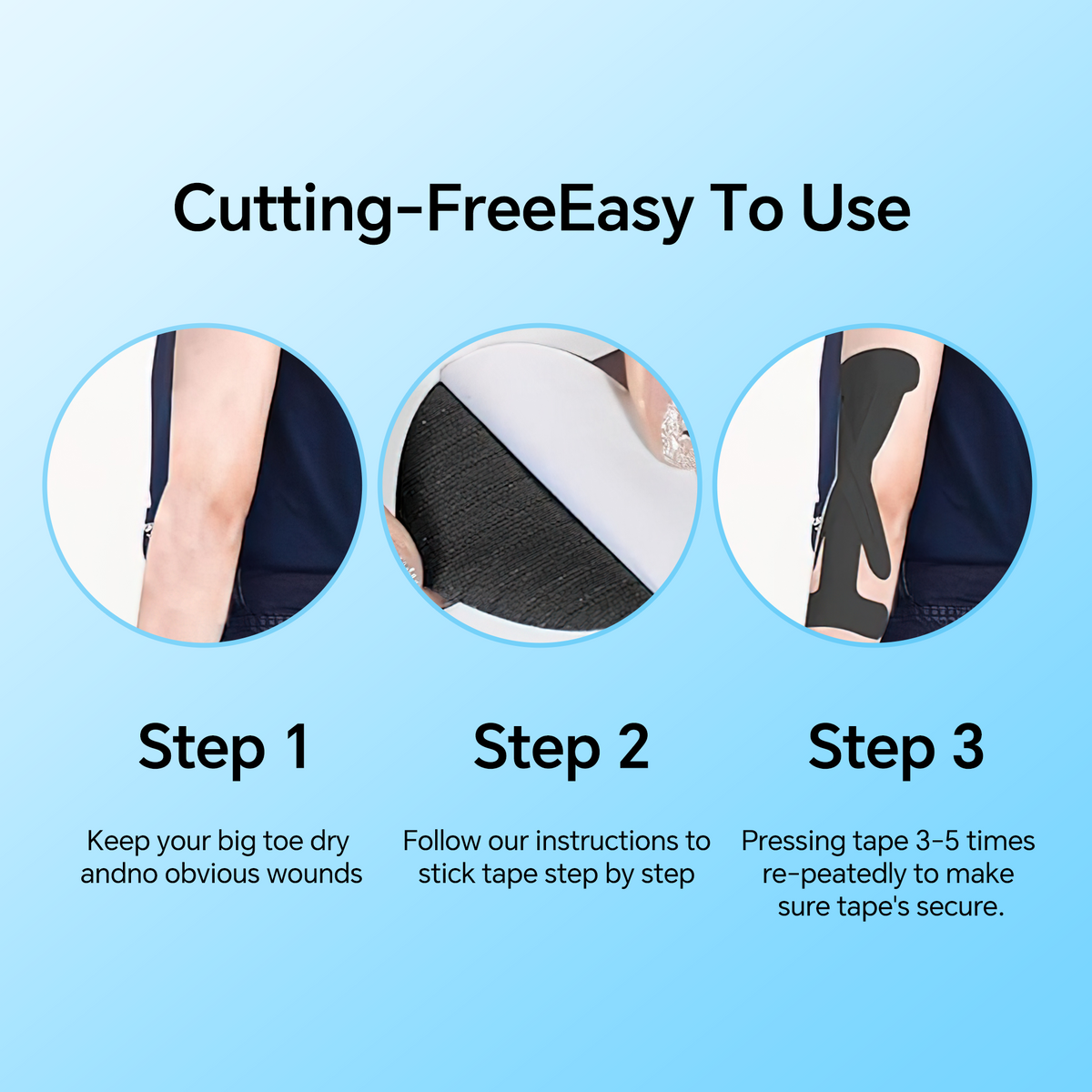 Precut Kinesiology Tape for Elbow Valgus 3 Pcs Pain Relief Athletic Tape, Waterproof & Hypoallergenic Latex-Free, Elastic Breathable Long-Lasting Elbow Support Tape for Arthritis, Workouts, Reduce Joint Pain During Fitness Activity
