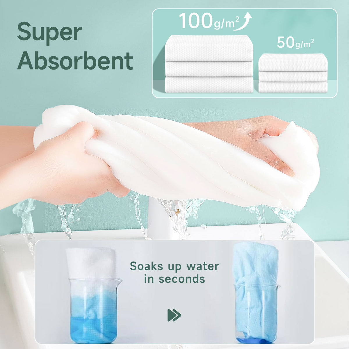 Disposable Bath Towels Large Portable Washcloth Thicken Bath Towels for Travel Spa Hotel Business 55''X27.5''