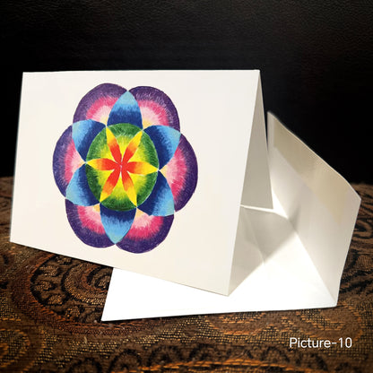 10 pcs Handwritten greeting cards created by students Folded Cardstock Christmas, New Year Greeting Cards, And Other Holiday Greeting Cards All Occasion
