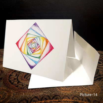 10 pcs Handwritten greeting cards created by students Folded Cardstock Christmas, New Year Greeting Cards, And Other Holiday Greeting Cards All Occasion